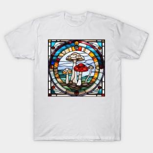 Mushroom Specimens Stained Glass T-Shirt